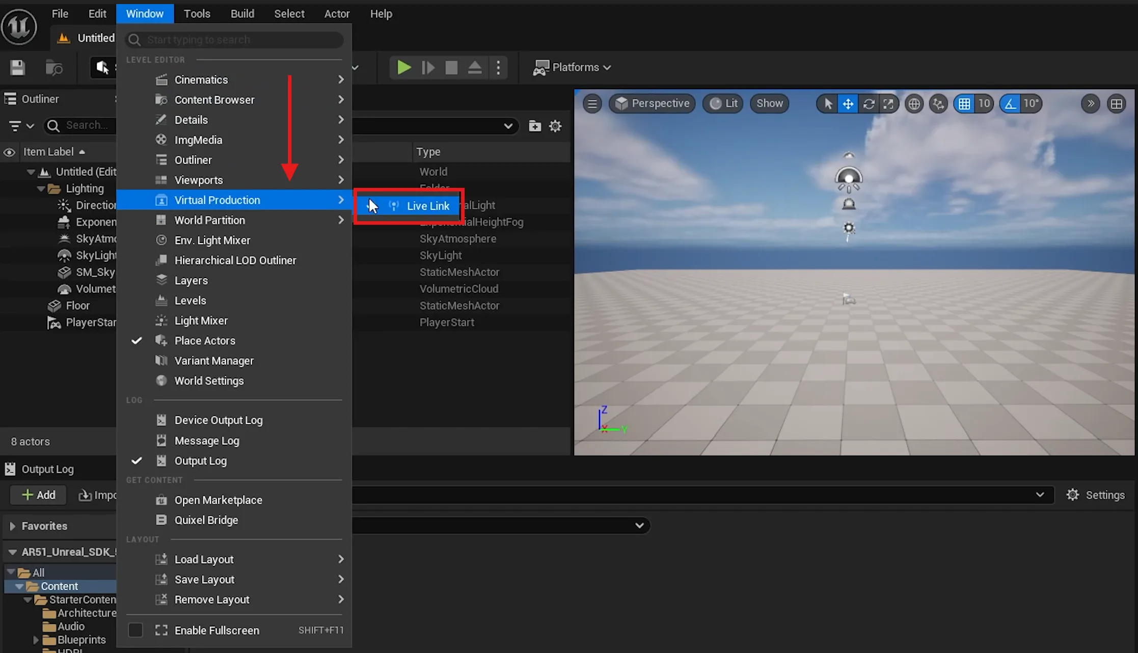 LiveLink plugin — Virtual production live link