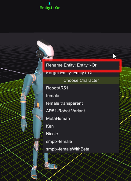Edit Display Name and Forget Entity Context Menu