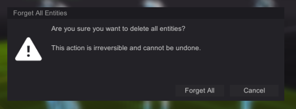 Forget All Dialog